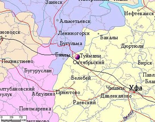 Где находится г октябрьский