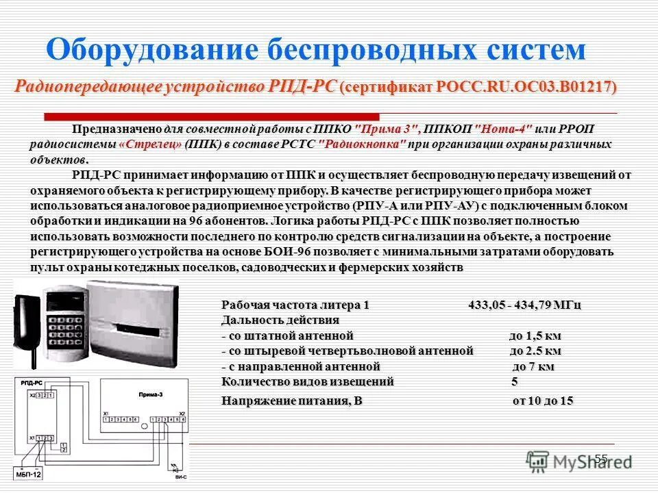 Требования к техническим средствам охраны