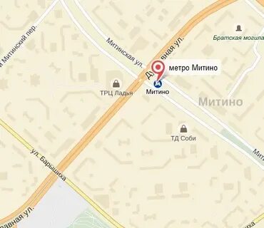 Метро митино на карте