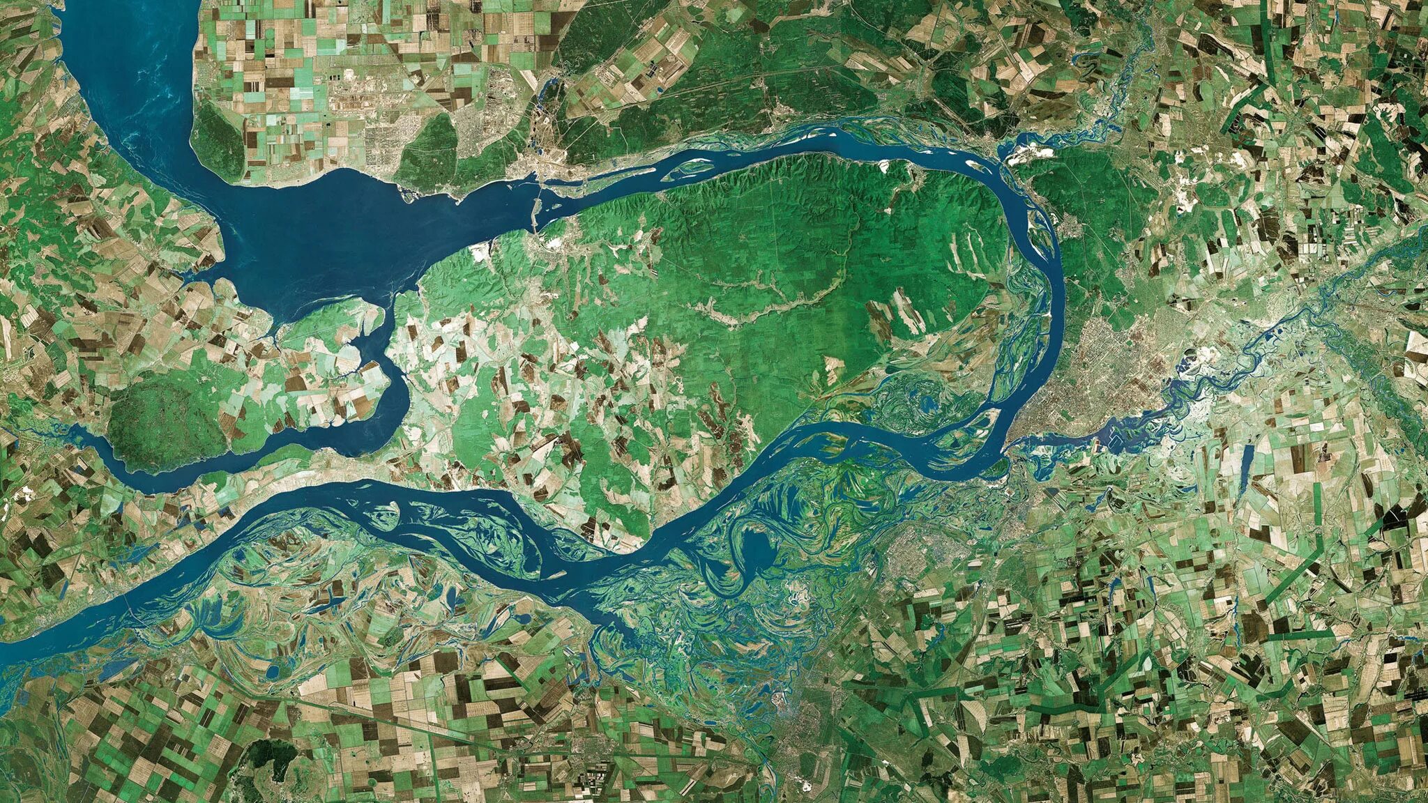 Крупнейшая агломерация на реке волга. Карта Волги Самарской Луки.