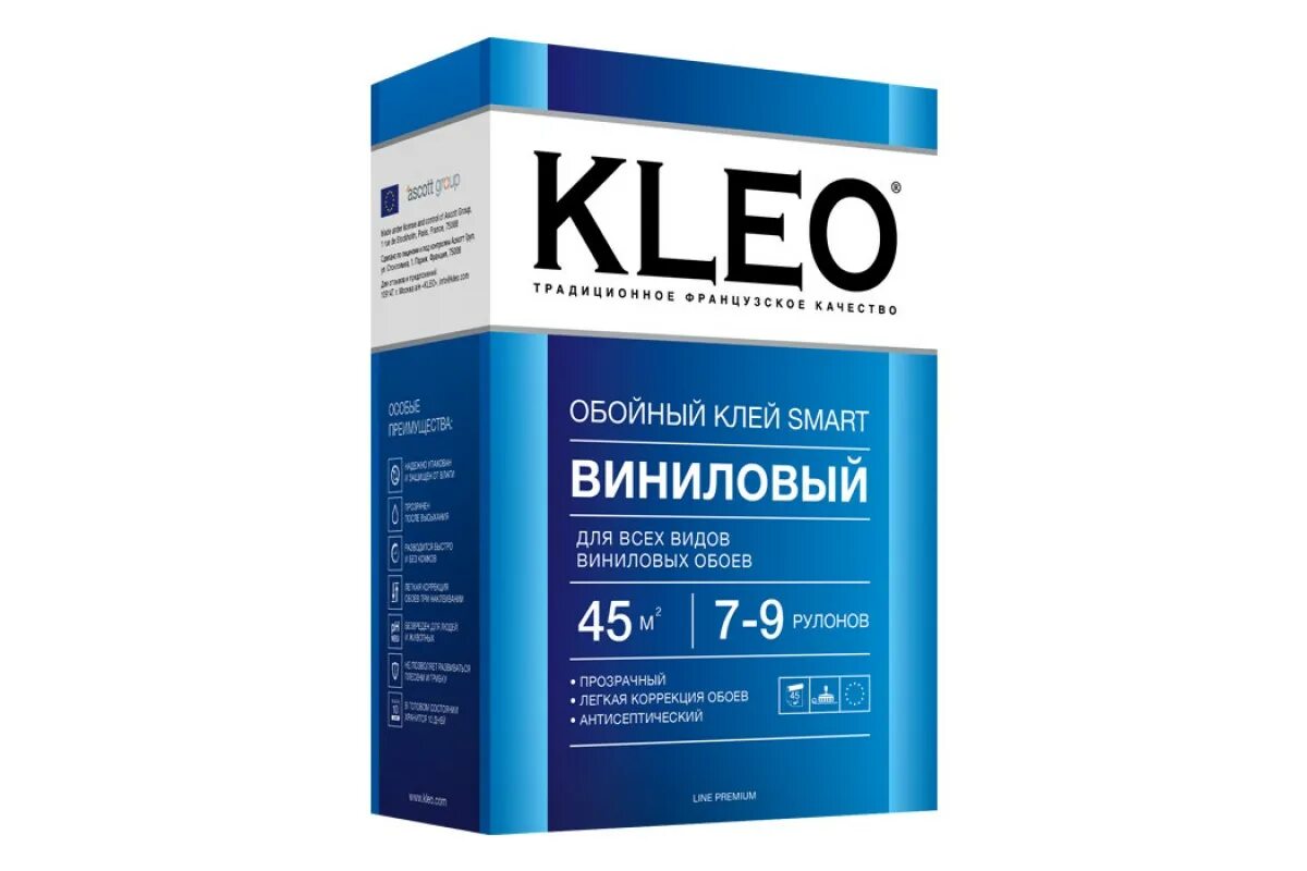 Сколько пачек клея для обоев. Клей Kleo Smart 5-6 для виниловых обоев 150 гр. Обойный клей Клео Делюкс 40. Клей Kleo Smart виниловый. Клей для обоев Kleo Optima бумажный.