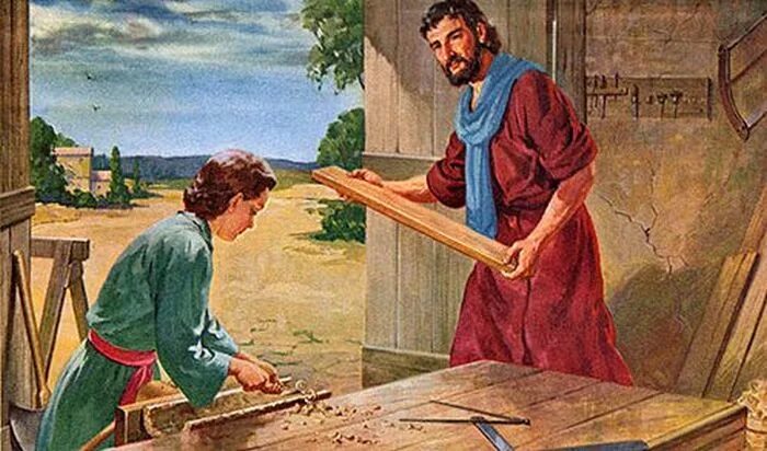 Иосиф христос. Иисус Христос плотник. Иисус Христос плотник из Назарета. Иосиф плотник и Христос. Иосиф плотник отец Иисуса.