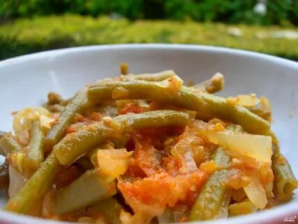 Тушеная стручковая фасоль