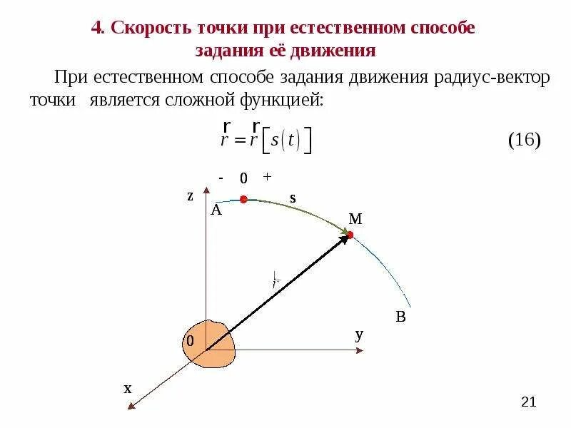 Координатный способ задания движения точки скорость. Векторный способ задания движения точки уравнение движения. Уравнение движения при естественном способе задания движения. Естественный способ задания движения материальной точки. Назовите движение точки