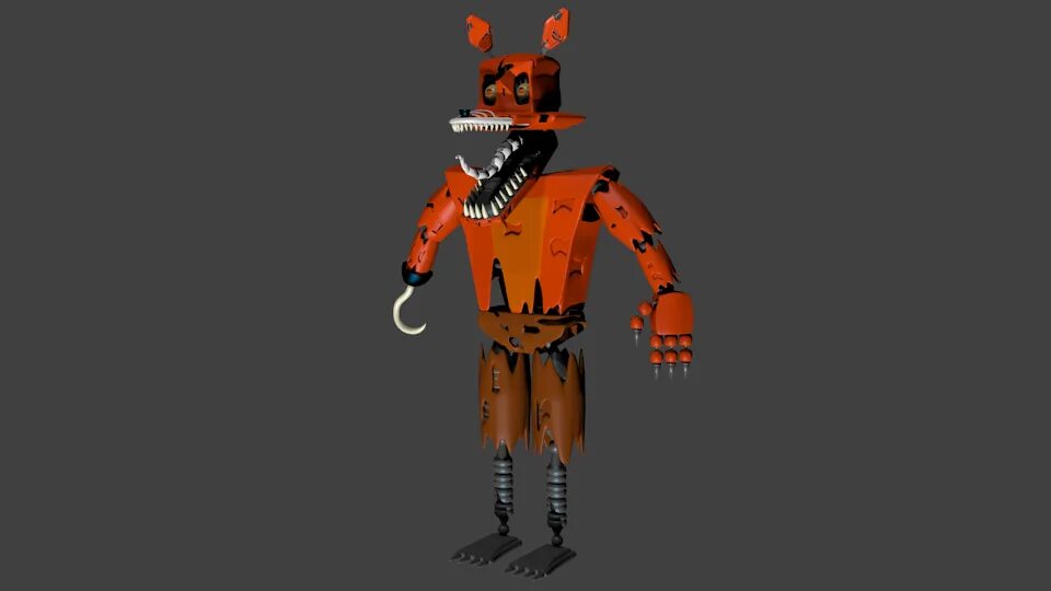 Модели фокси. Джеко Фокси 3д моделька. Nightmare Foxy model.