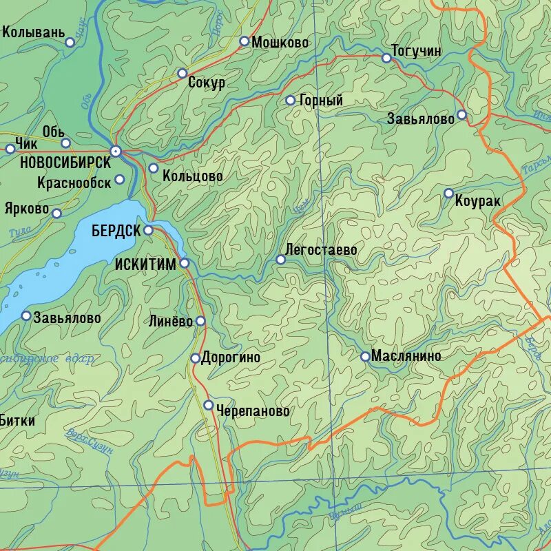 Новосибирск местоположение. Карта Искитима. Искитим Новосибирская область на карте. Искитим Новосибирск карта. Колывань Новосибирск карта.