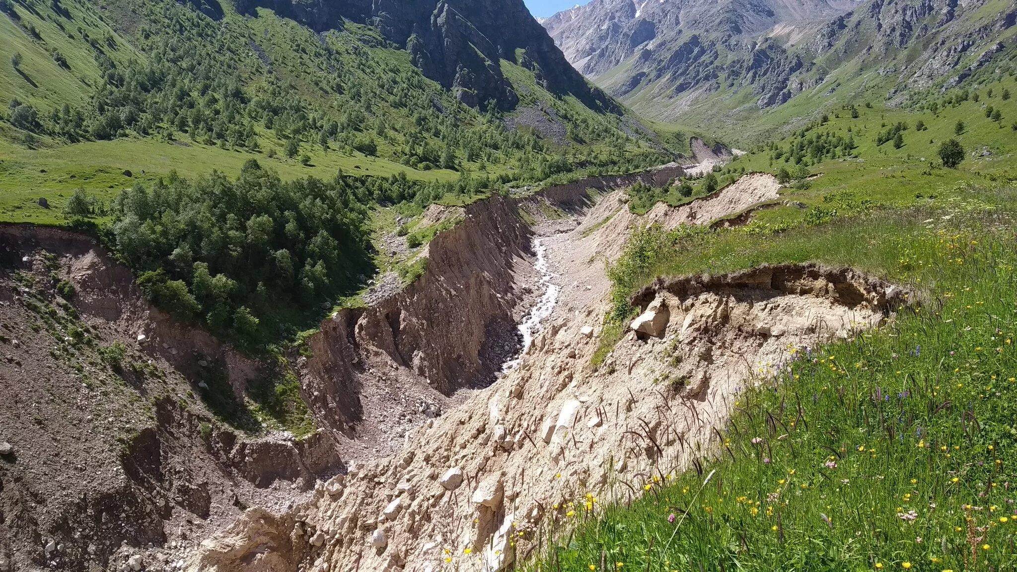 Герхожан сель. Селевой очаг. Река Герхожан-Су Тырныауз. Сель на Кавказе.