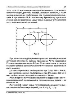 Межосевое расстояние труб