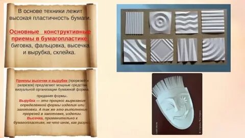Информация о видах бумагопластики