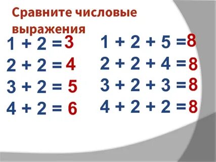 Числовые выражения 2 класс примеры