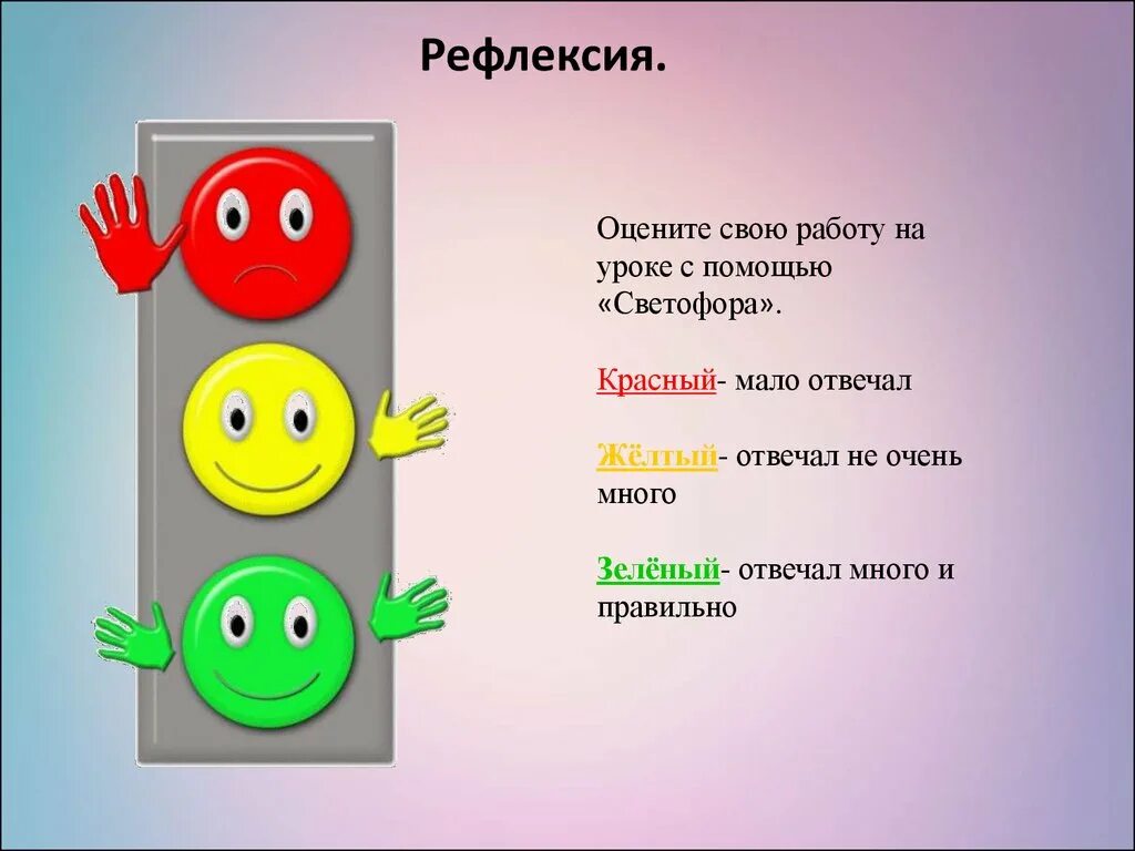 Рефлексия. Рефлексия светофор. Рефлексия на уроке. Рефлексия для детей 1 класса.