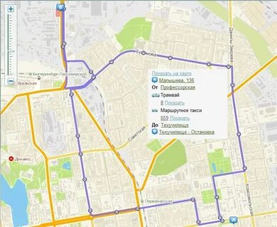 Остановки 78 автобуса екатеринбург