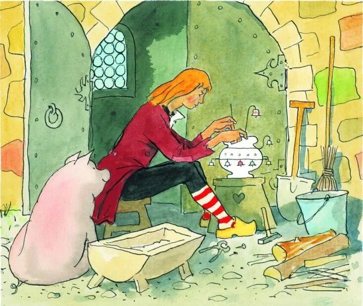 музыкальный горшочек андерсен. зарубежные сказки. ганс христиан свинопас. сказки андерсена свинопас. свинопас автор.