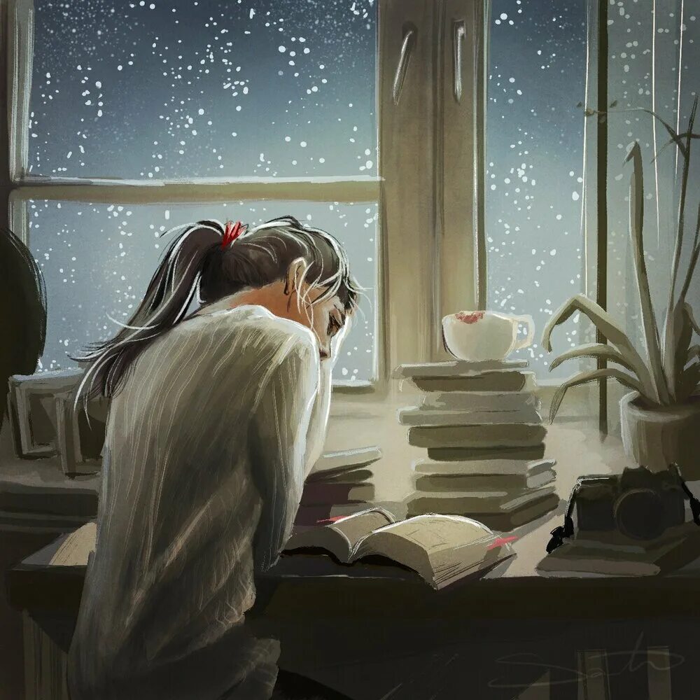 Перечитать мечтать. Уютные иллюстрации. Девушка с книгой. Чтение в одиночестве. Уютное чтение.