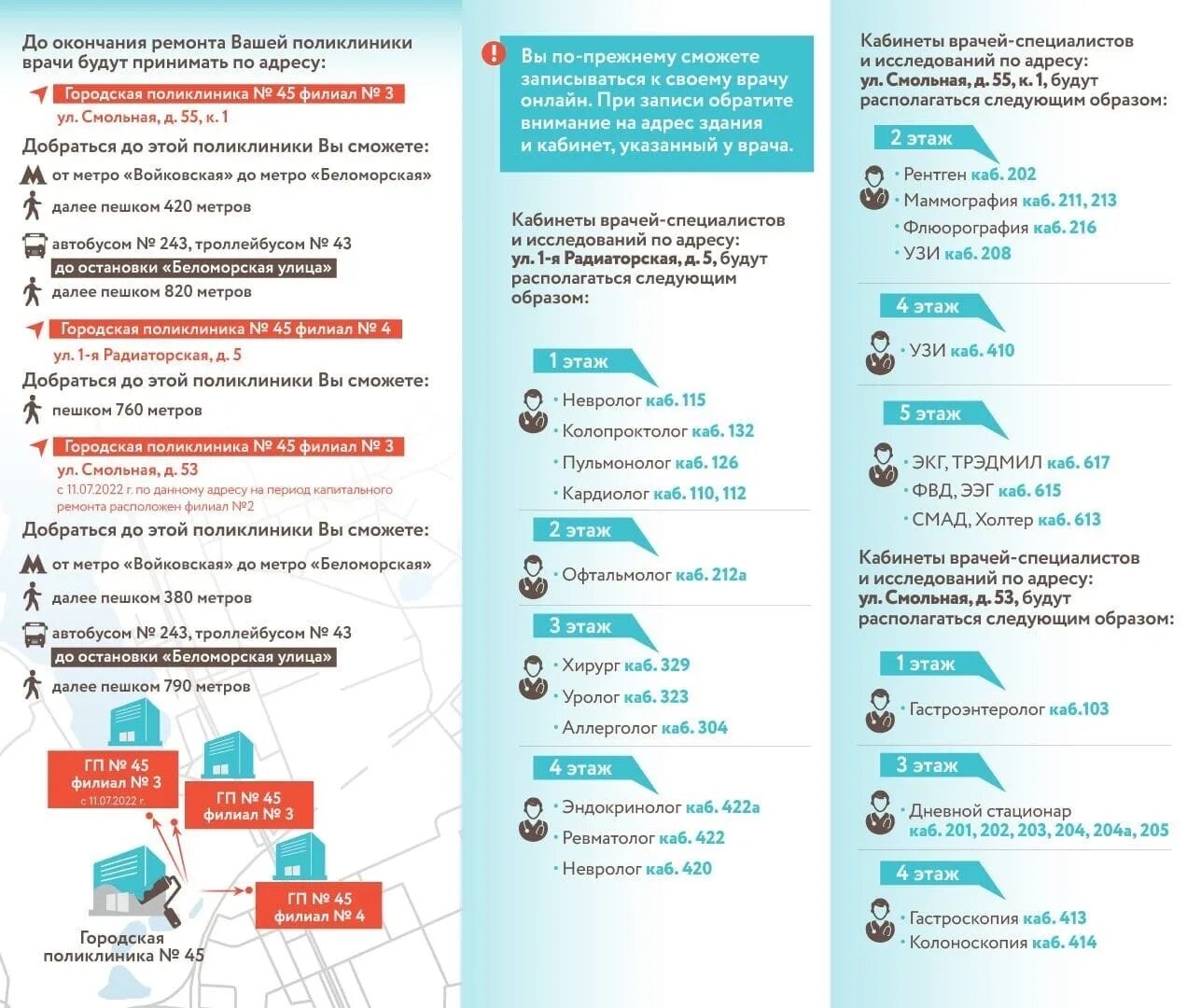 Смольная 45 филиал 3