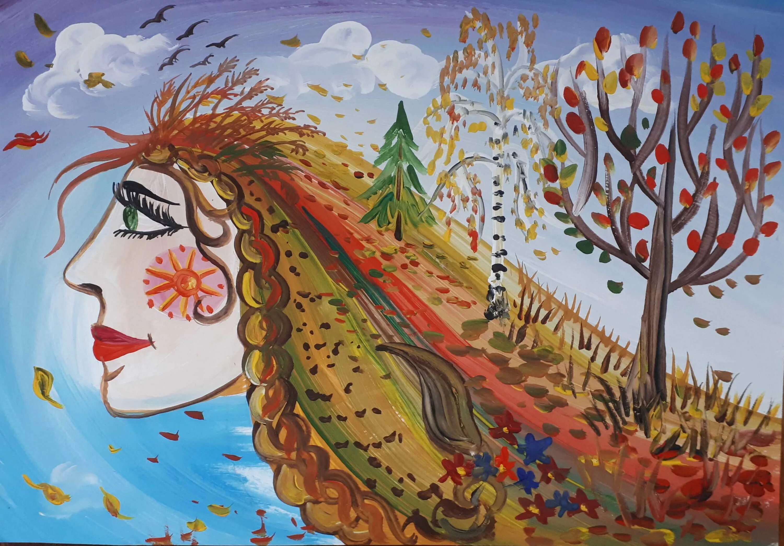 Лицо в цветах. Внешняя и внутренняя кр. Картины максимова валентина углич. Красота божьего мира. Работы на тему красоты.