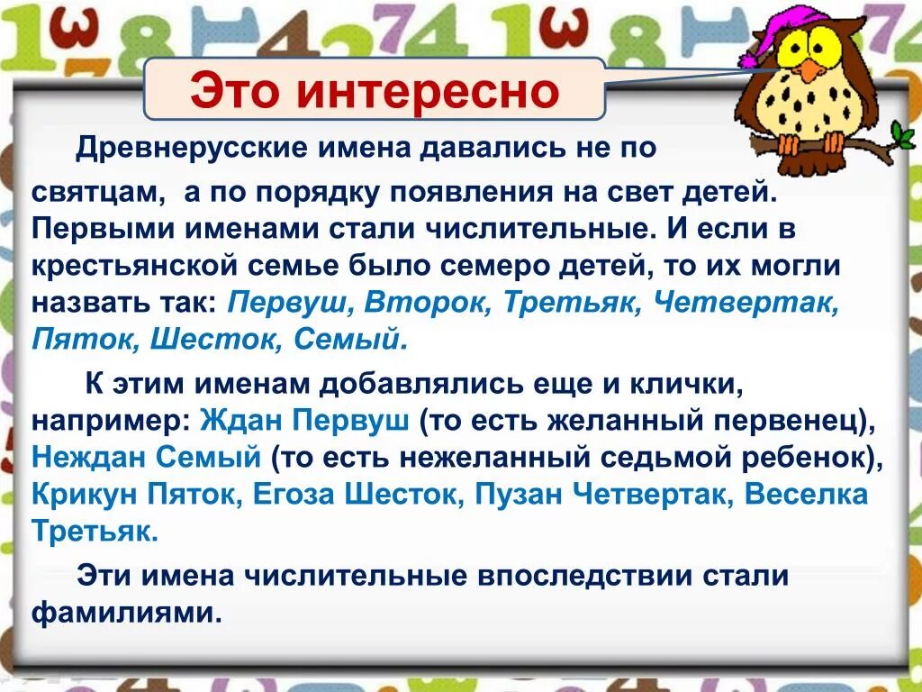 Интересные факты о числительном. Факты о имени числительном. Интересное о числительных. Интересная информация о числительных. Слова по русскому языку 6 класс числительными