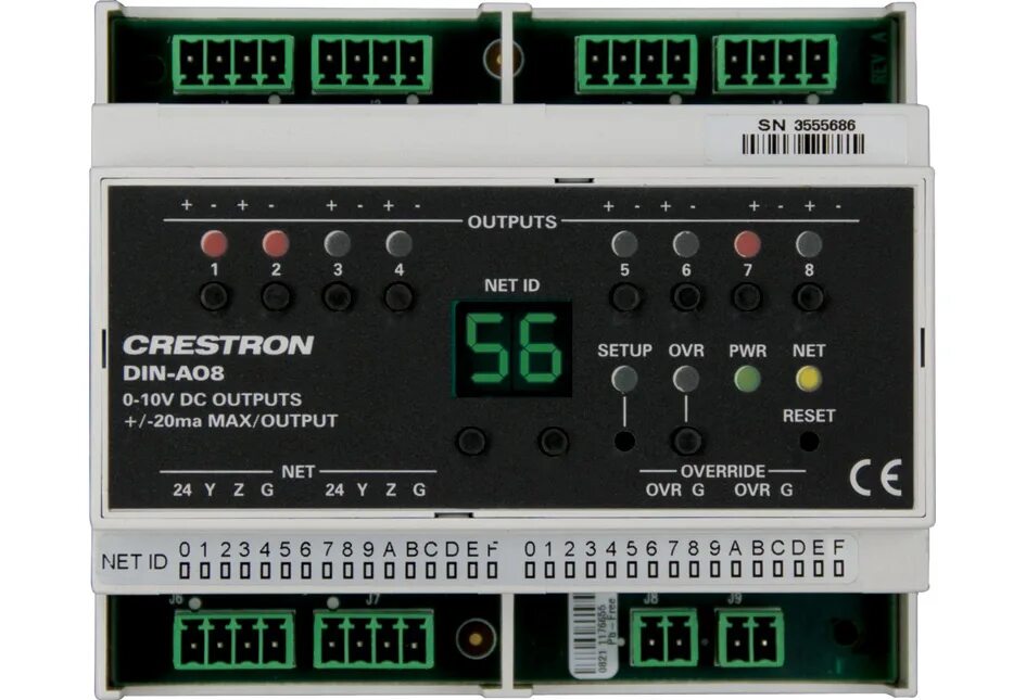 Модуль цифрового выхода. Din-io8 модуль crestron. интерфейс crestron din-dali-2. блок реле crestron din 8sw8 i. crestron din-8sw8-i.
