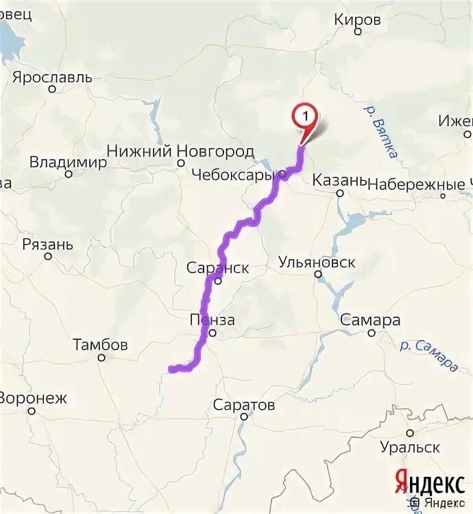 Сколько километров от кирсанова до