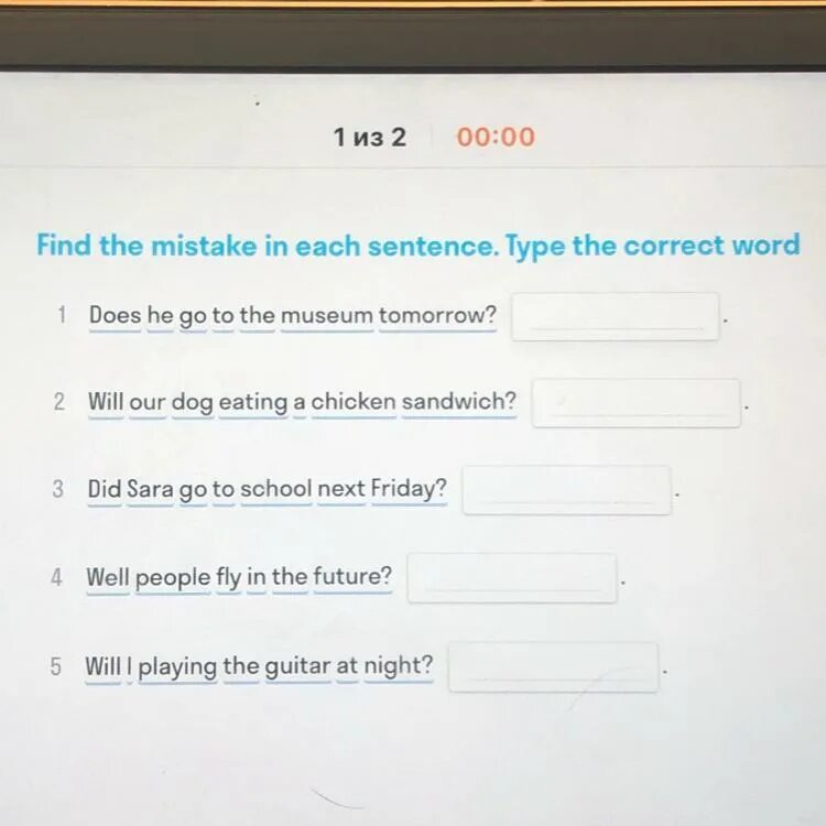 Find the mistake in each sentence. Cross out the mistake in each sentence and Type the correct Word ответ. Cross out the mistake in each sentence and Type the correct Word 5 класс. Как сделать задание на английском find the mistake in each sentence and correct it. At the end of each sentence