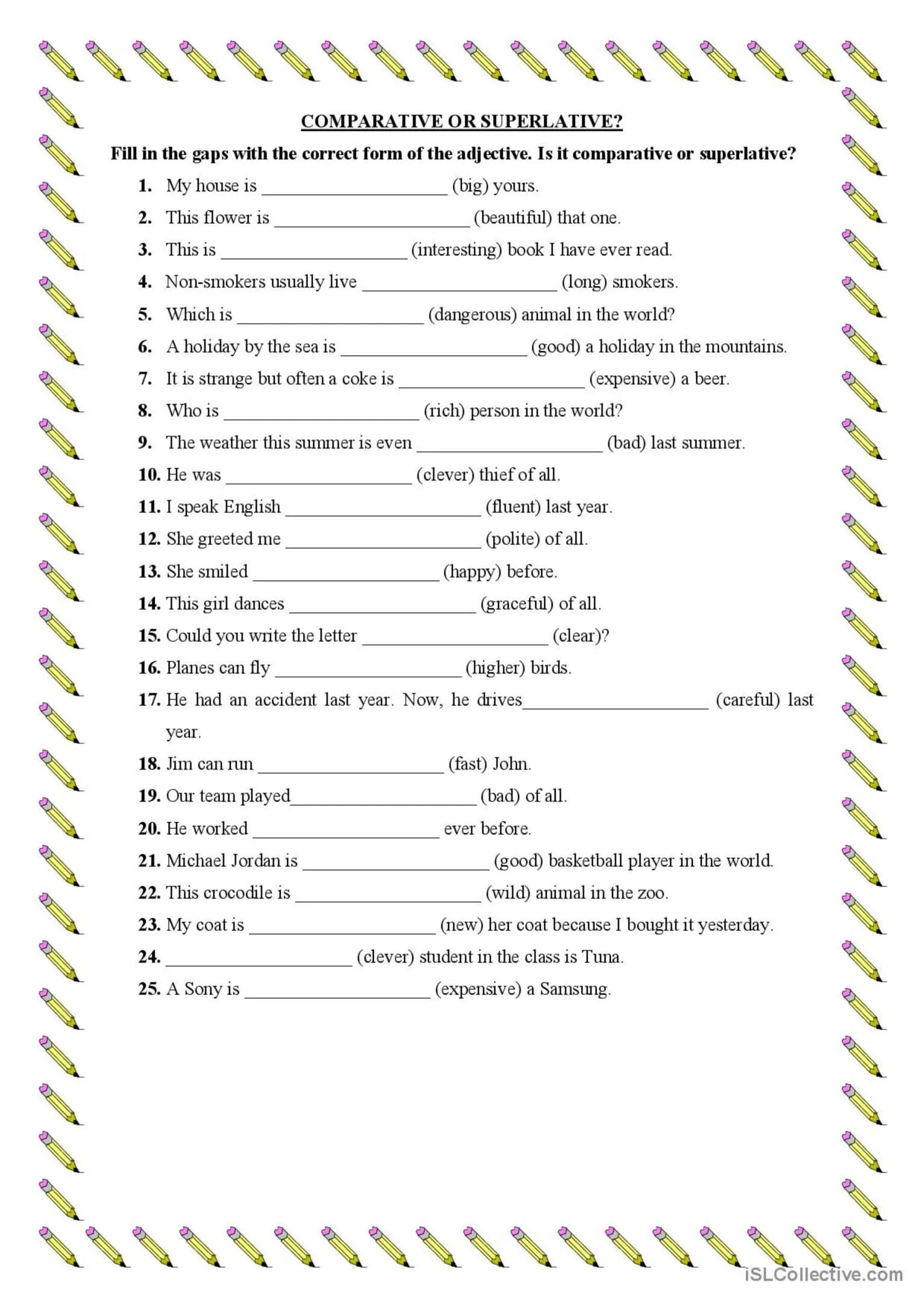 Comparisons тест. Задания на Comparative and Superlative adjectives. Superlative degree в английском языке Worksheets. Степени сравнения прилагательных в английском языке Worksheets. Английский Comparative and Superlative.