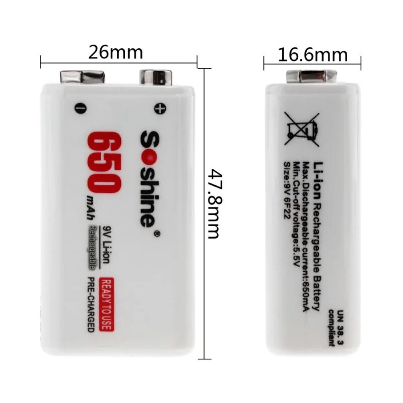 Аккумулятор крона 9v с зарядным. Li-ion крона 9v soshine 650mah. аккумулятор крона soshine 9v li-ion 650mah. аккумулятор крона 9v li-ion 650. аккумулятор крона soshine 485173.