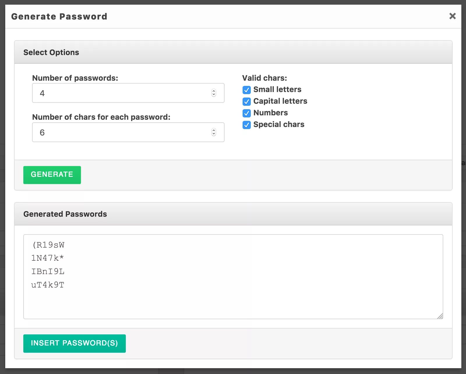 Wordpress generator. Generate password. pass generate. crypto password generator. online password generator.