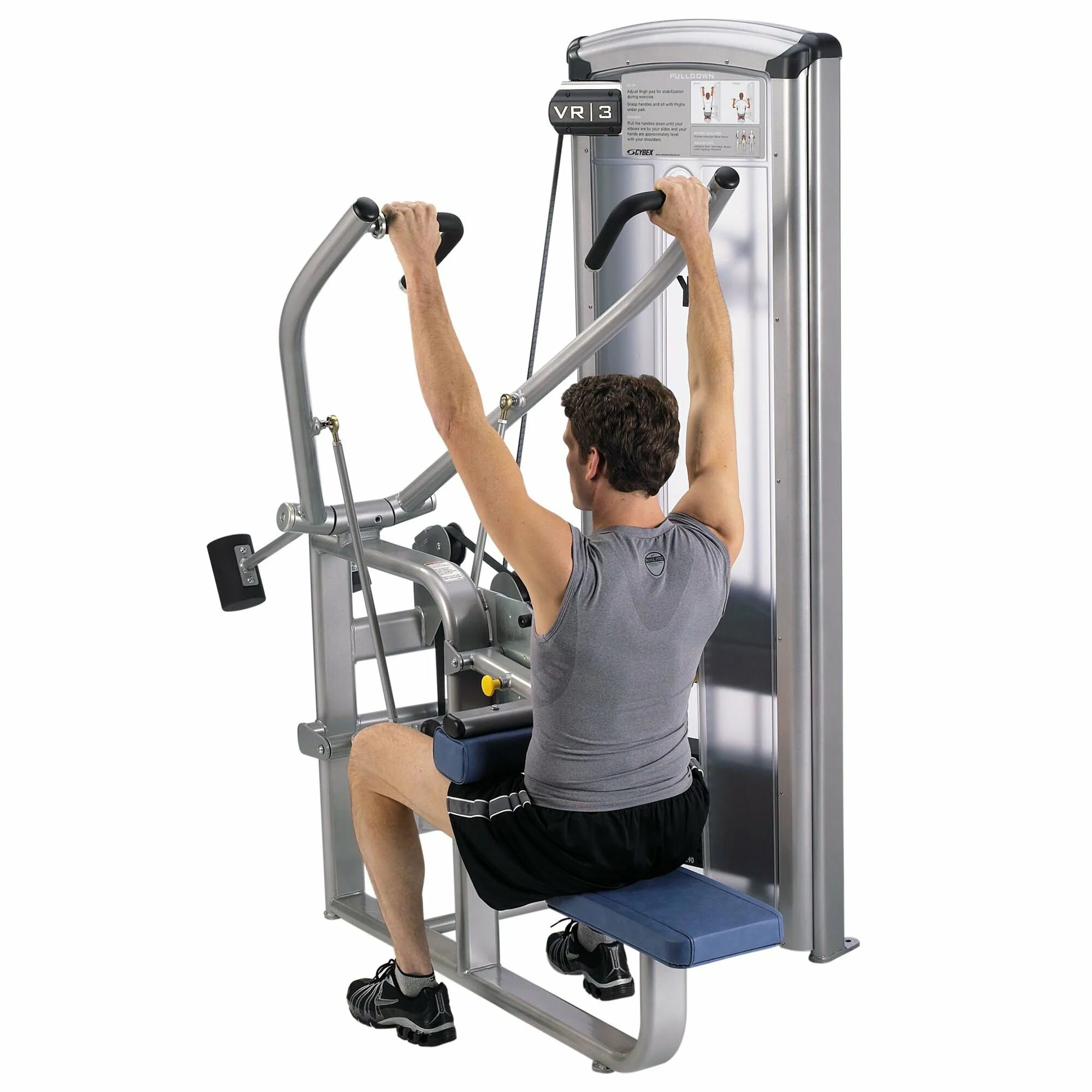 Вертикальная тяга на спину. Силовой тренажёр Cybex vr3 Torso rotation 12190-s. Тренажер Hoist Pulldown (RS-1201). Тренажер Cybex vr3 12030. Хаммер вертикальная тяга грузоблочный.