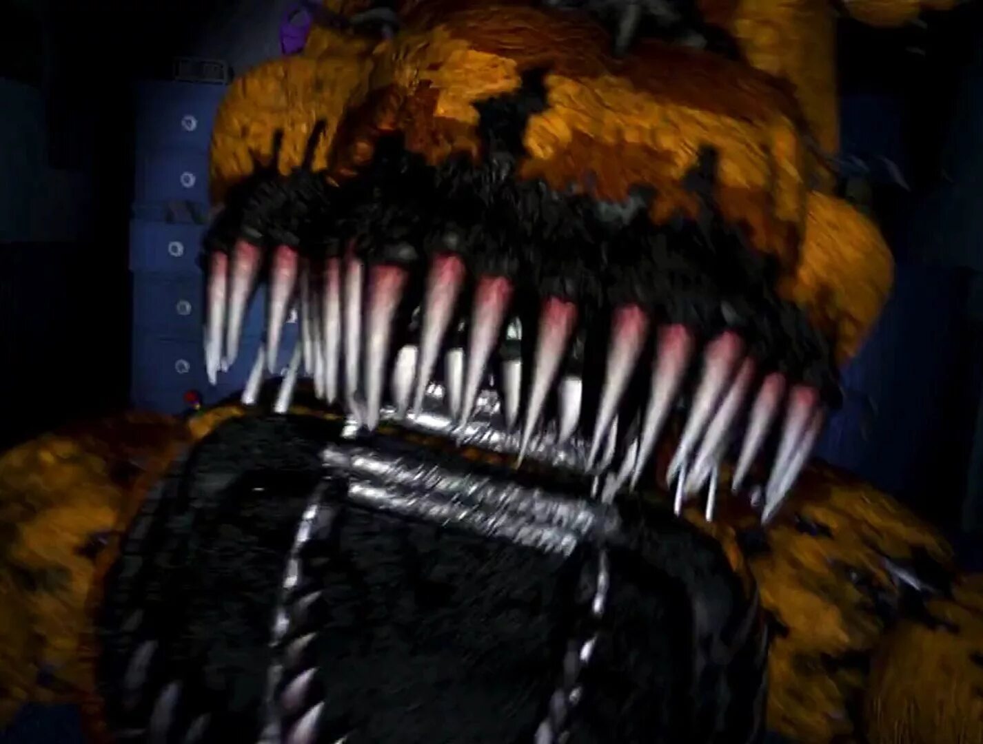 Скример с машиной. FNAF 4 Nightmare Fredbear. Кошмарный ФРЕДБЕР скример.