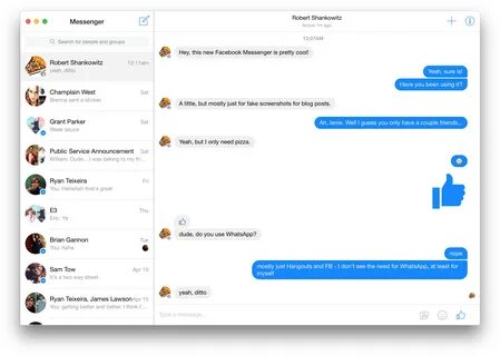 Messenger переписка