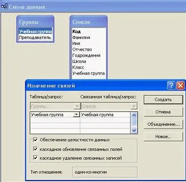 Мастер подстановки в ms access. Технология работы с базами данных. подстановка в access.