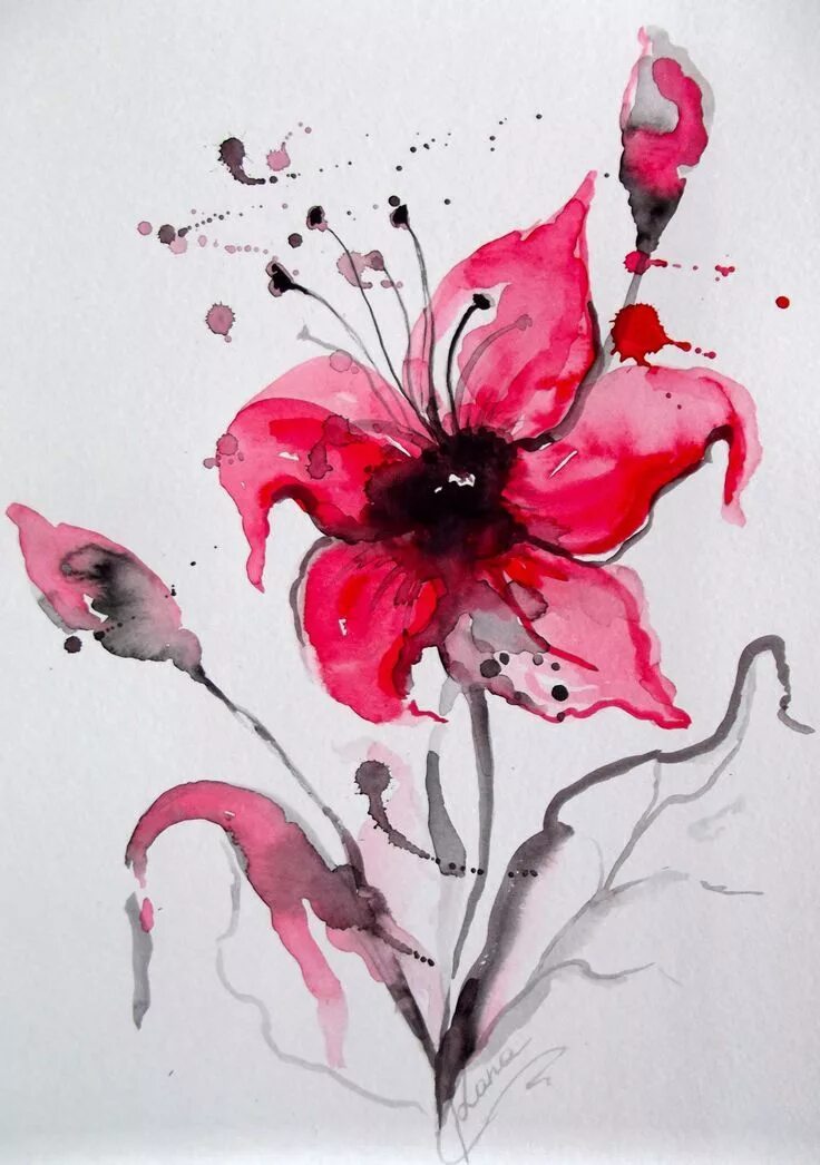 Paint flowers. Цветы акварельными красками. Необычные цветы акварелью. Креативное рисование цветы. Необычные рисунки цветов.