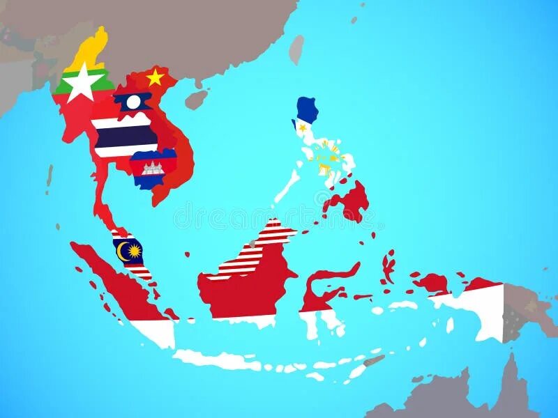 Каждой страной членом. Ассоциация государств Юго-Восточной Азии (АСЕАН) на карте. Ассоциация государств Юго-Восточной Азии+3-карта. Карта Юго-Восточной Азии с флагами. Ассоциация государств Юго-Восточной Азии флаг.