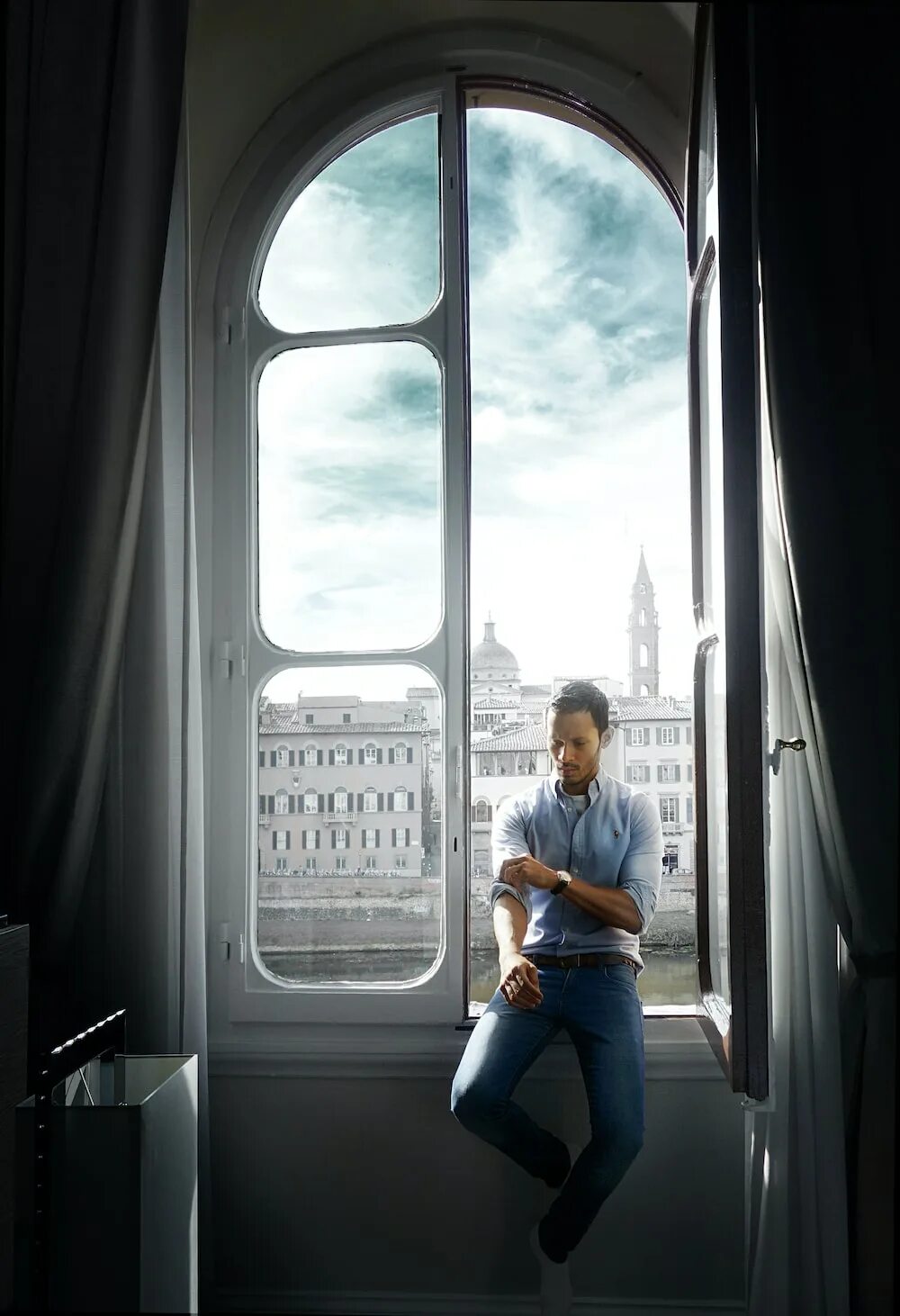 The window of life. Мужчина на фоне окна. person sitting at a window. the man in the window.