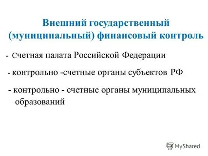 Внешний государственный финансовый контроль