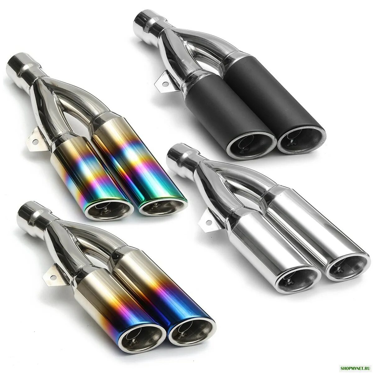 Купить двойной глушитель. Двойная выхлопная труба Universal 51mm Motorcycle Exhaust. Глушитель Twin loop 51 mm. Y-пайп для выхлопных систем 51мм. Двойная выхлопная flbombing труба Universal 51mm Motorcycle Exhaust тест.