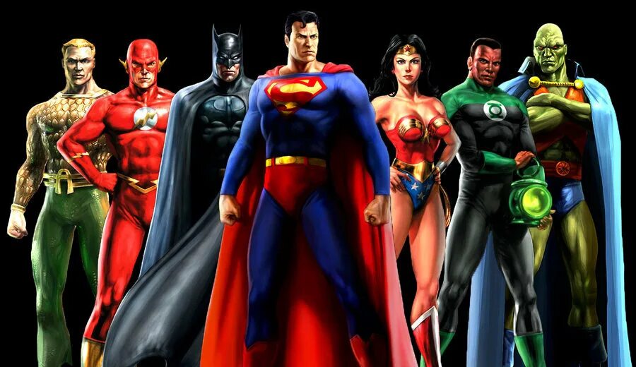 Лига справедливости Америки 1997. Популярные персонажи. Картинки супергероев. Супергерои Марвел.