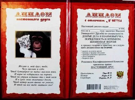 Свидетельство о друге