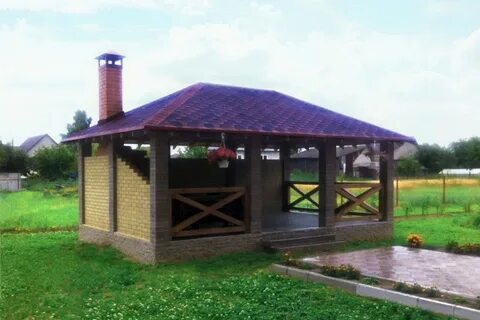 Беседка 5 5 из кирпича