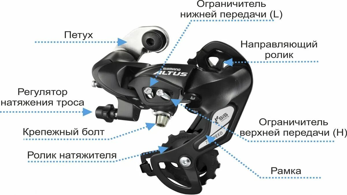 Регулировочные винты заднего переключателя велосипеда шимано. Шимано Асера задний переключатель 8 скоростей. Шимано 105 задний переключатель. Регулировка шимано задний переключатель.