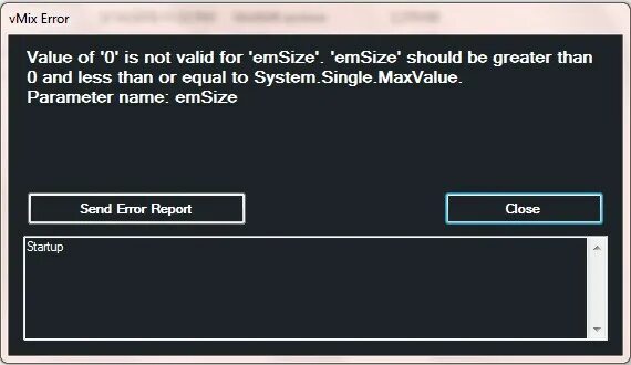 Value error. Vmix ключ активации. vmix 25 emsize. this value is not valid. перевод. vmix unhandled error common language runtime.