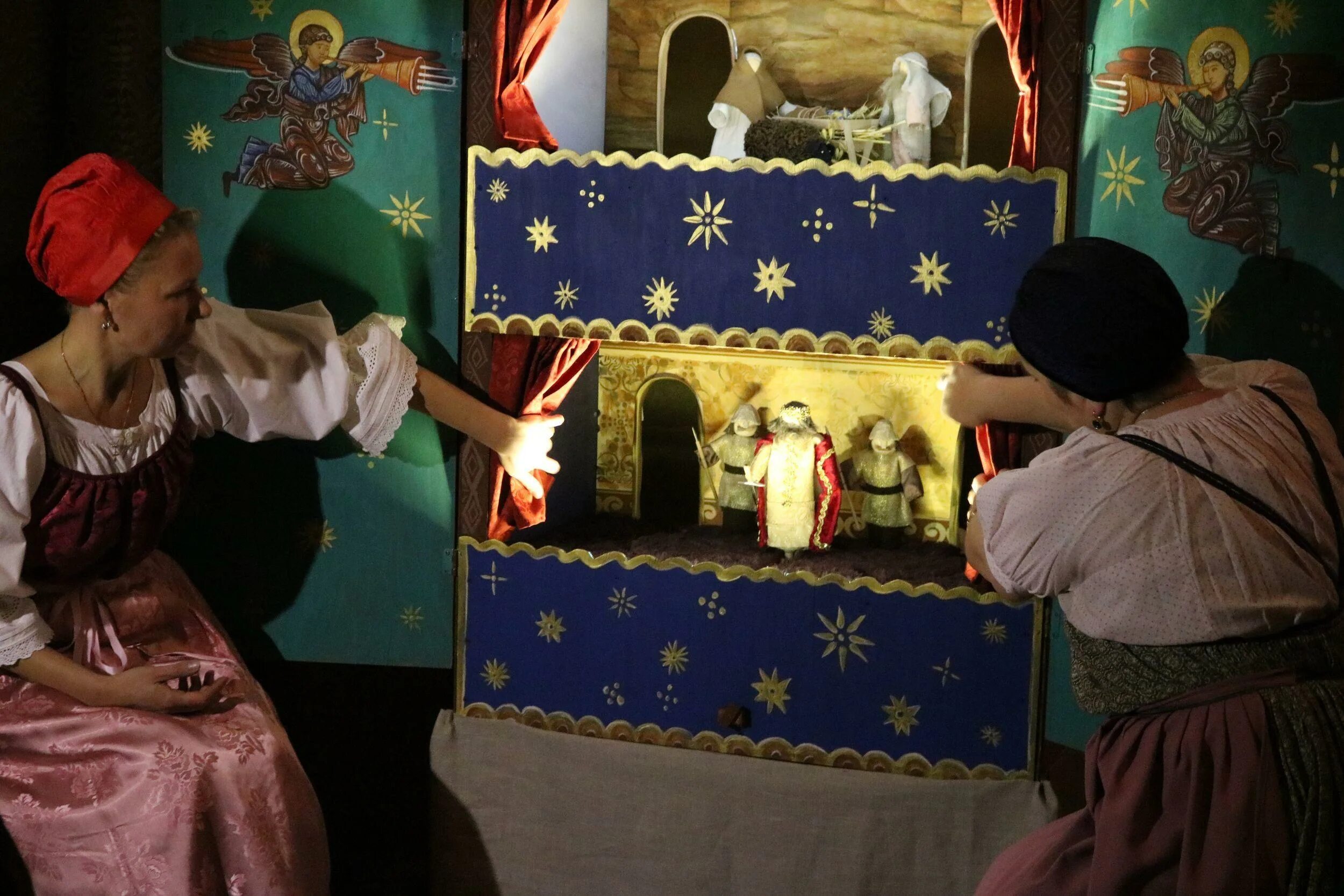 Рождественский театр. Вертеп кукольный театр. Вертеп кукольный театр. Рождественский театр. Вертеп кукольный театр на руси.