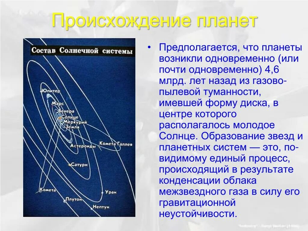 Гипотеза происхождения планеты