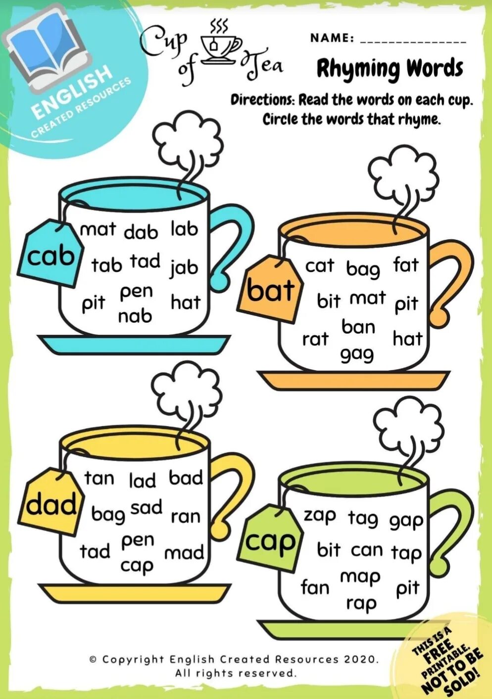 Read these word. Rhyming words. cvc rhyming words. find the rhyming words. rhyme for the word.