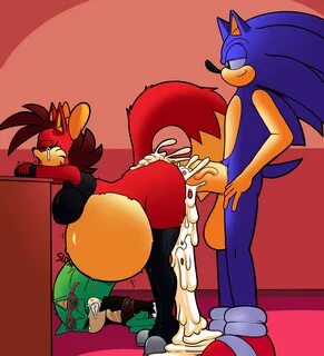 sonic the hedgehog, sonic (series), big penis, bound, canine, cuckold, cum,...