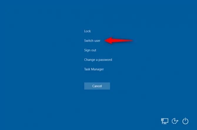 Сменить пользователя при входе в windows 10. Экран Windows 10 при Ctrl + alt + delete. Смена пользователя в Windows 10. Switch user Windows. Сменить пользователя Windows 10.