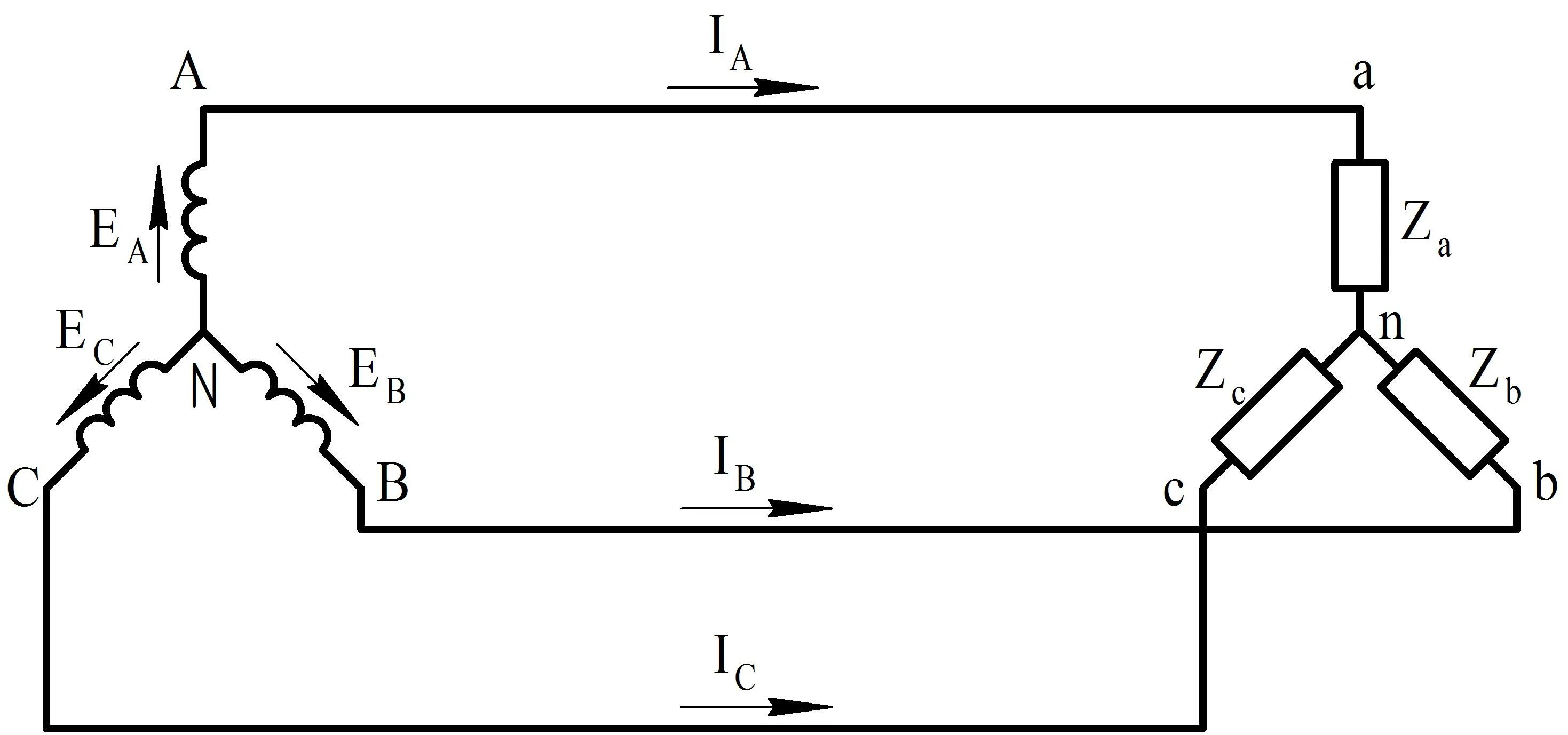 Трехфазный ток соединение нагрузки в звезду. Соединение звездой в трехфазной цепи. Схема соединения звездой трехфазной цепи. 3 Фазная цепь звезда звезда. Схема трехфазной цепи звезда.