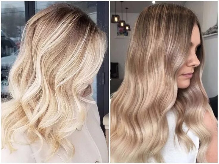 Ombre Medium long hair blonde hairstyle for women Shoulder length hair balayage,