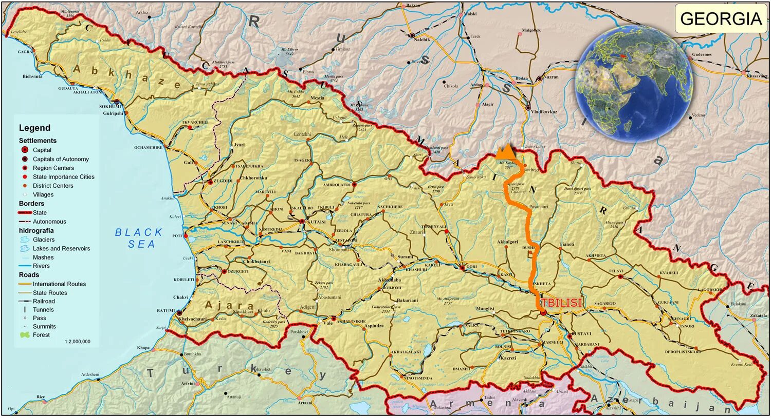 Где находится грузия. Казбек на карте Грузии. Гора Казбек на карте. Карта Грузии 1980. Карта Грузии 2000 года.