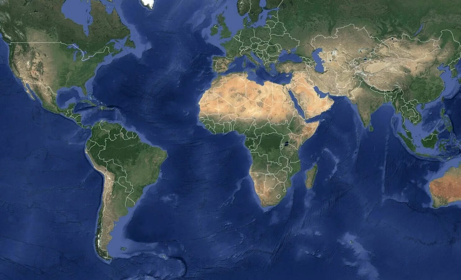 Границы в реальном времени. Карта земли со спутника. Карта планеты со спутника.